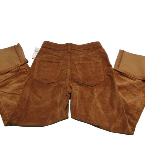 NEW PILCRO Pant Brown Size 27 Scotty Cuffed High Rise Straight Corduroy - Picture 1 of 5